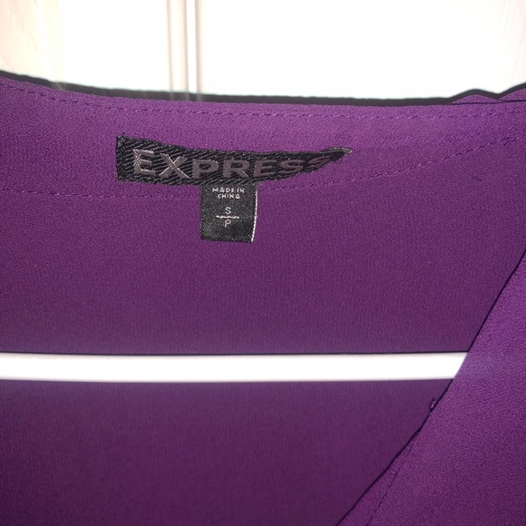 Express sheer top purple small blouse - Picture 3 of 3